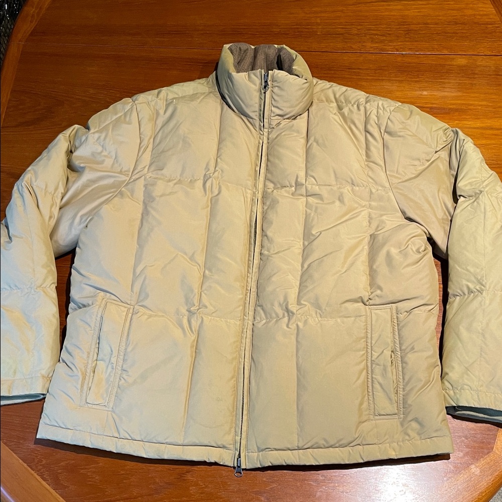 Eddie Bauer quilted goose down jacket XL